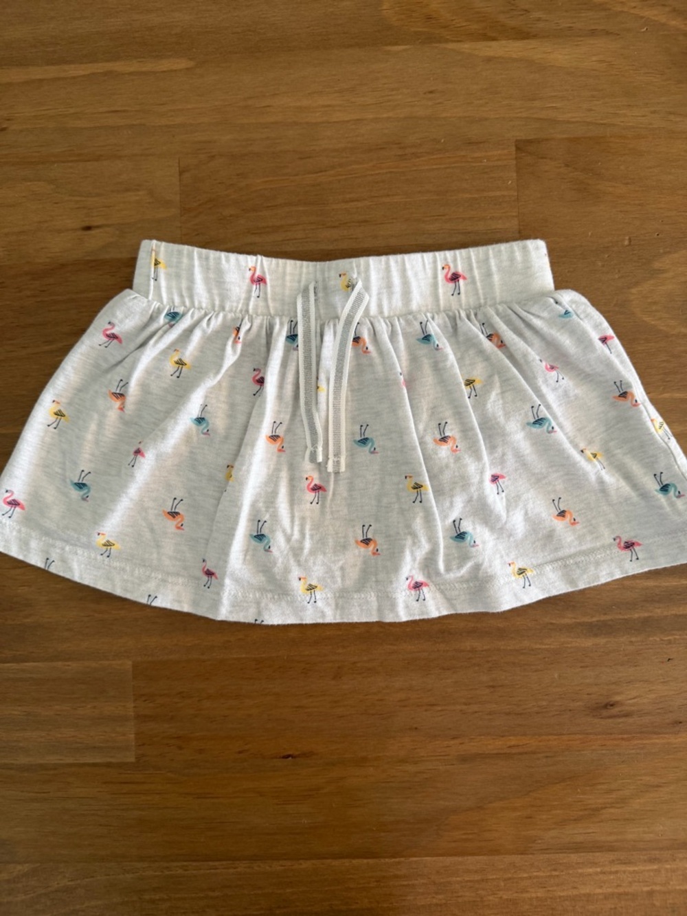 OshKosh B'gosh White Baby Skirt with Teal Flamingo Print Size 18M